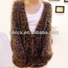 13STC5362 Leopard Damen Jacquarded Pullover